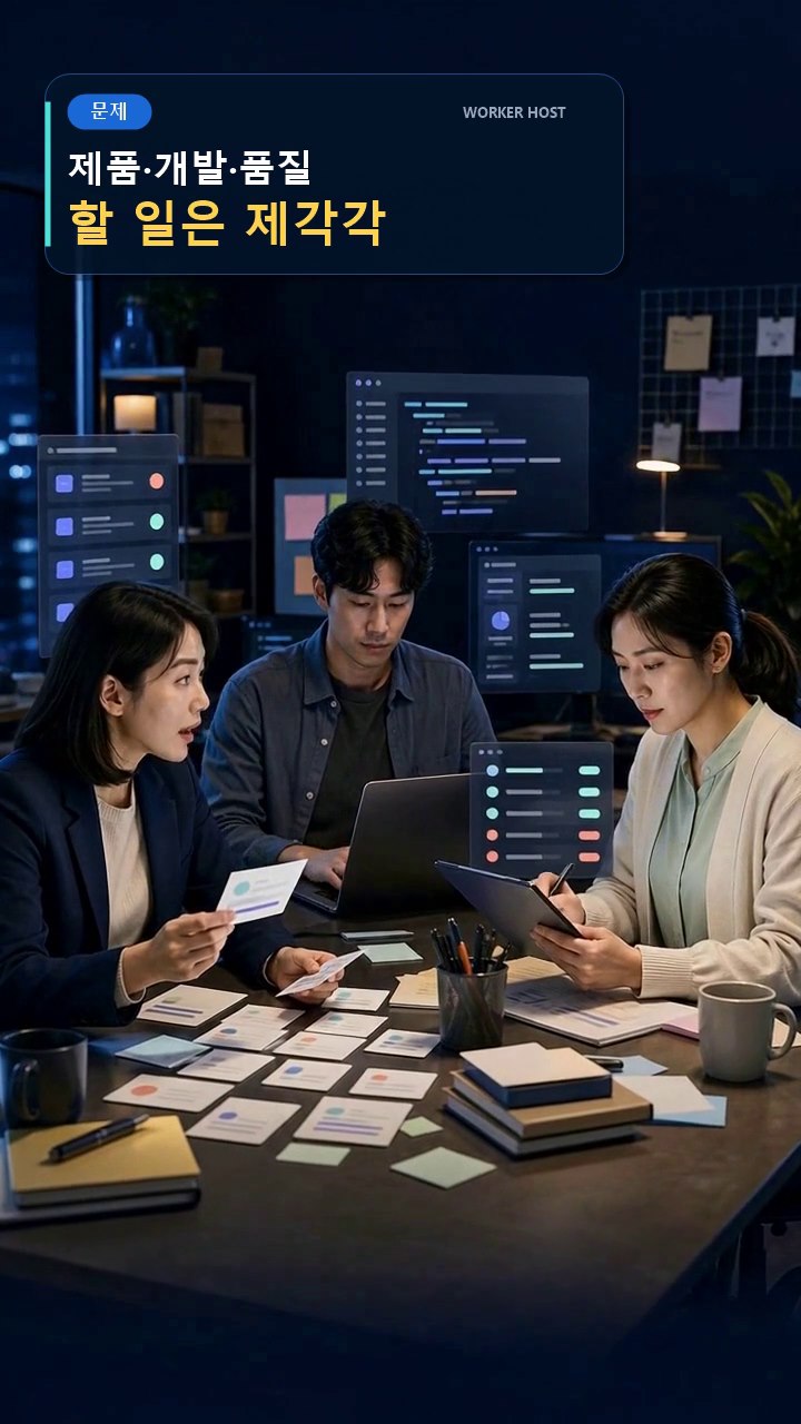 작은 개발팀 가상 시나리오 포스터